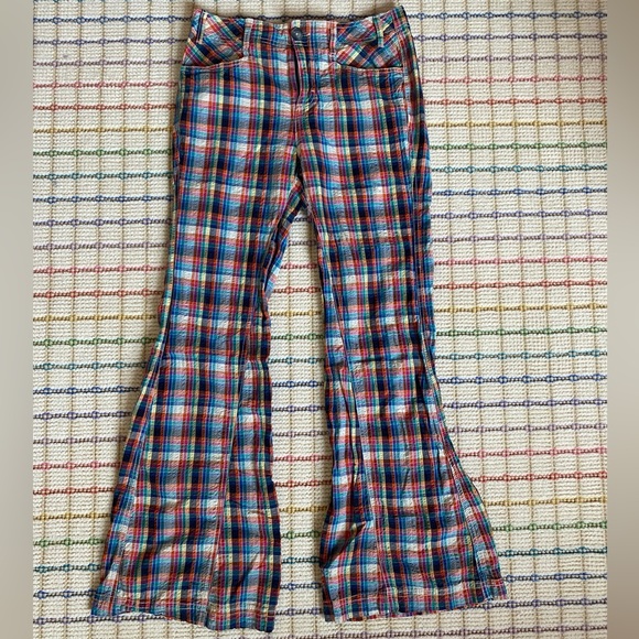 FREE PEOPLE CRISTINA LOW-RISE FLARED PANTS: size 2 - Picture 6 of 8